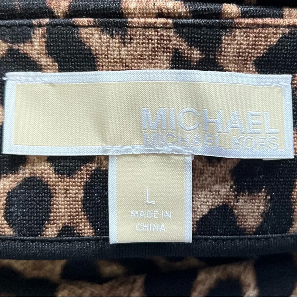 Michael Kors Women’s Black Leopard Print Skirt Size L - Picture 5 of 6